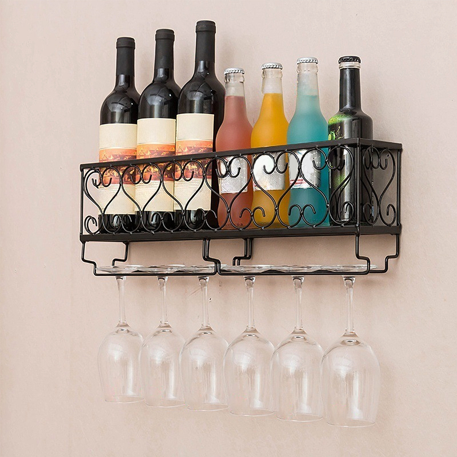 Home Bar Stand - Suporte de Parede para Garrafa de