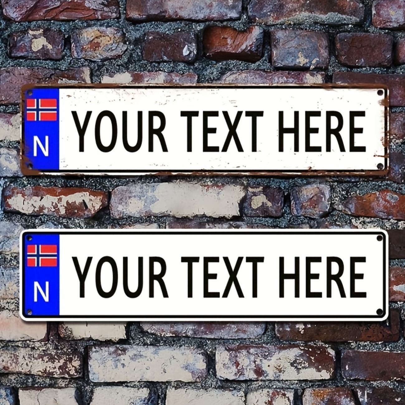 Home Bar Accessories - Sinal de metal vintage norueguês personalizado