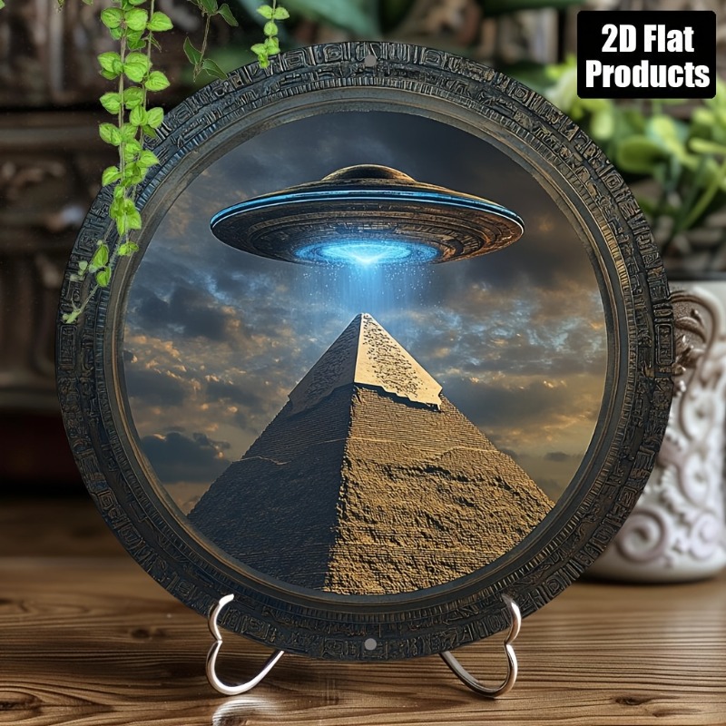 Home Bar Accessories - Pirâmide ufo tema redondo alumínio metal