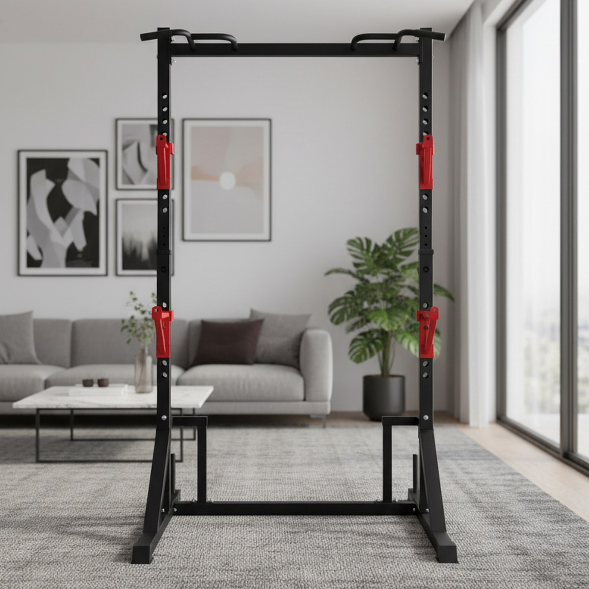 Rack de Força Ajustável com Ba - Home Bar Stand avaliação e preço