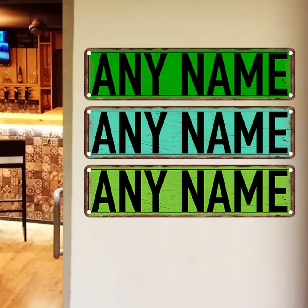 Placa de rua de alumínio perso - Home Bar Accessories avaliação e preço