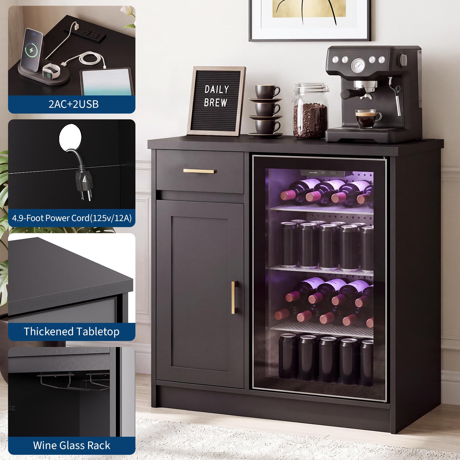 Armário de Bar Estilo Fazenda  - Home Bar Setup avaliação e preço