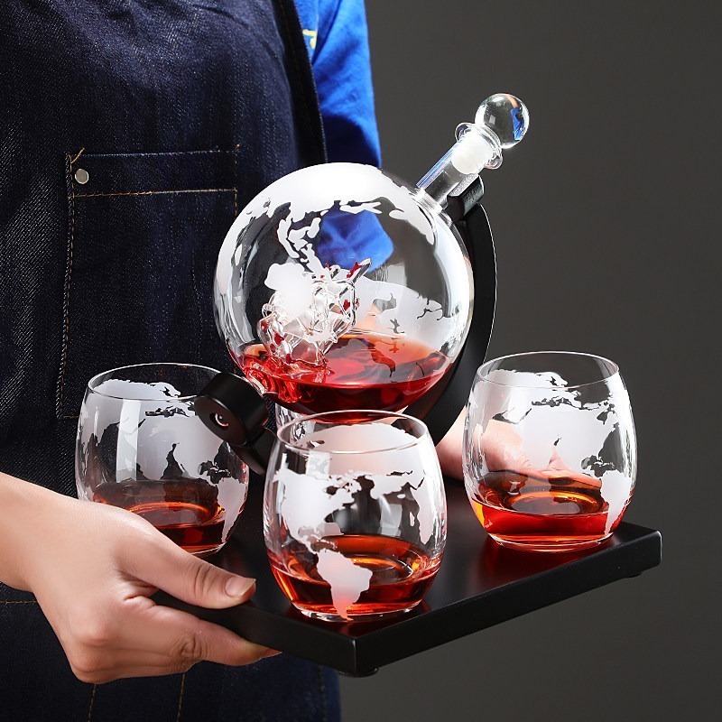 Conjunto de Decantador de Vinh - Home Bar Stand avaliação e preço